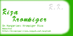 riza krompiger business card